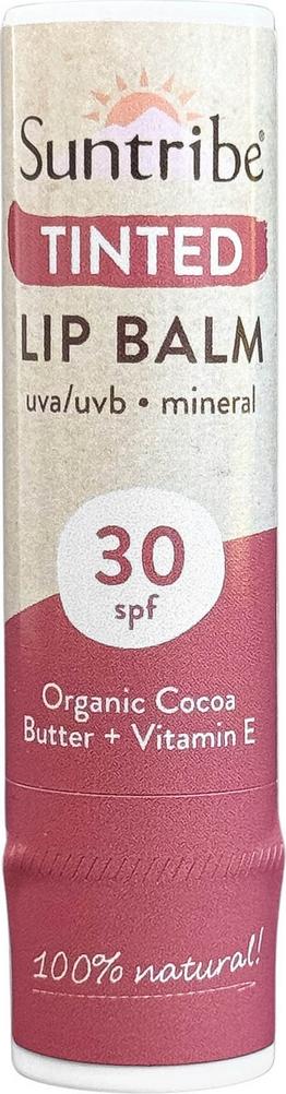 Balsamo labbra colorato Suntribe SPF 30, protezione solare e idratazione naturale per una bellezza reale e senza filtri