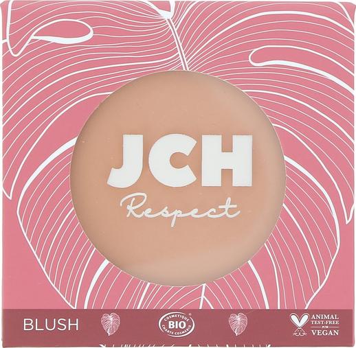 Fard bio JCH Respect Rouge 20 Peche per luminosità naturale e autostima con ingredienti vegan e cruelty-free