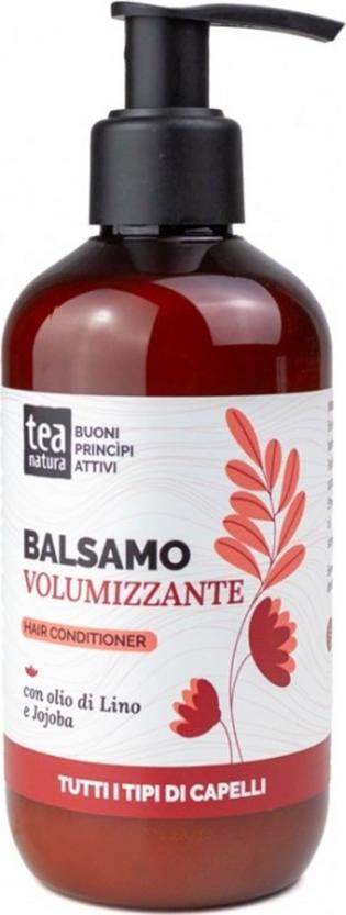 TEA Natura Balsamo Volumizzante con oli di semi di lino e jojoba per tutti i tipi di capelli. Prodotto biologico che dona lucentezza, volume e previene le doppie punte.