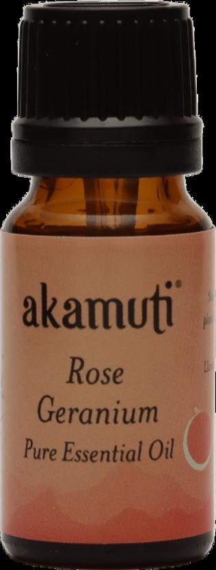 Akamuti Olio Essenziale Geranio Rosa 10ml, profumo rinfrescante per aromaterapia e benessere emotivo