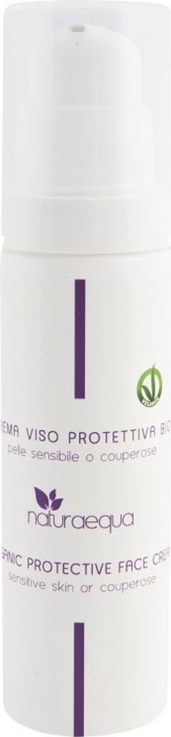 Crema Viso Protettiva Naturaequa per pelli sensibili, con ingredienti naturali e biologici. Perfetta per proteggere la pelle dall'inquinamento e dagli sbalzi di temperatura.