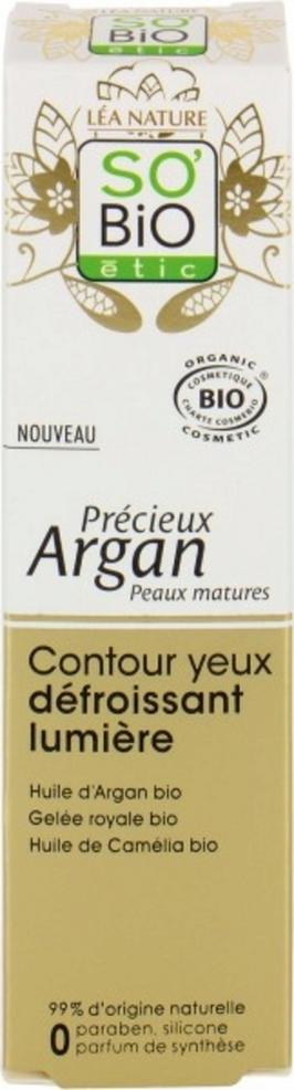 Contorno occhi illuminante e levigante con argan e pappa reale per pelli mature, prodotto da LÉA NATURE SO BiO étic.