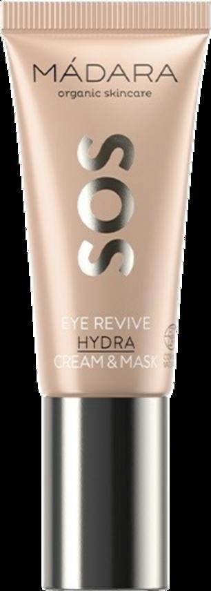 MÁDARA Organic Skincare SOS Eye Revive Hydra Cream & Mask 20 ml per una bellezza reale e idratazione profonda, certificata bio
