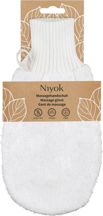 Guanto da massaggio Niyok in fibra di bambù per pelle sensibile e normale - VeroBelloBio
