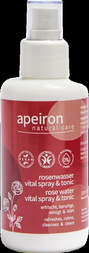 Apeiron Acqua di Rose Spray 100ml bio e vegano per pelle sensibile e autostima