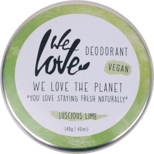 Deodorante in crema naturale Luscious Lime di We Love The Planet per pelle idratata e fresca, certificato bio