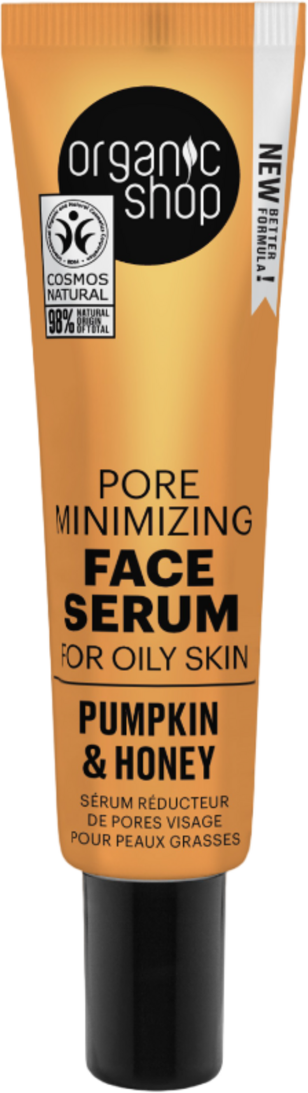 Siero viso minimizzante pori con zucca e miele Organic Shop per pelle grassa e idratata