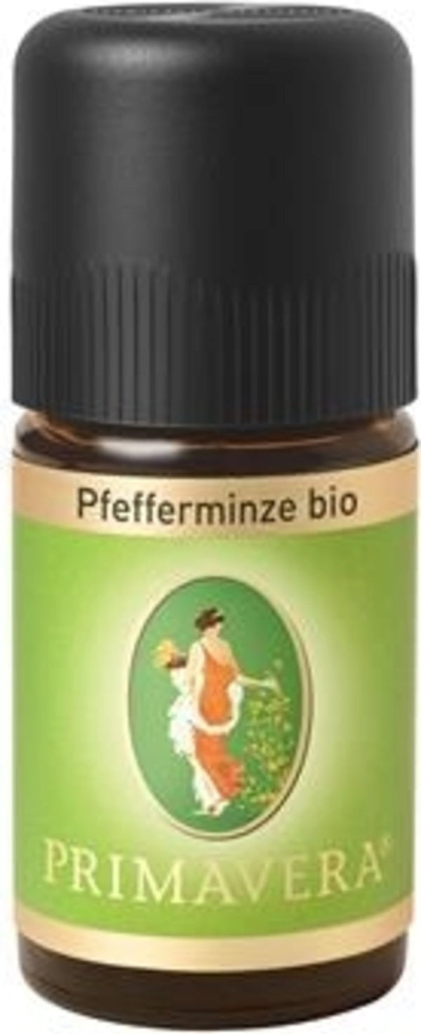 Olio essenziale di menta piperita biologica PRIMAVERA 5ml per aromaterapia e benessere naturale