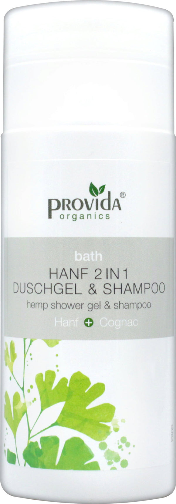 Provida Organics Gel Doccia e Shampoo 2in1 alla Canapa per corpo e capelli, con olio di canapa e proteine del grano, certificato PETA Cruelty Free e ICADA, delicato per pelli sensibili. Immagine principale, bellezza naturale e consapevolezza.