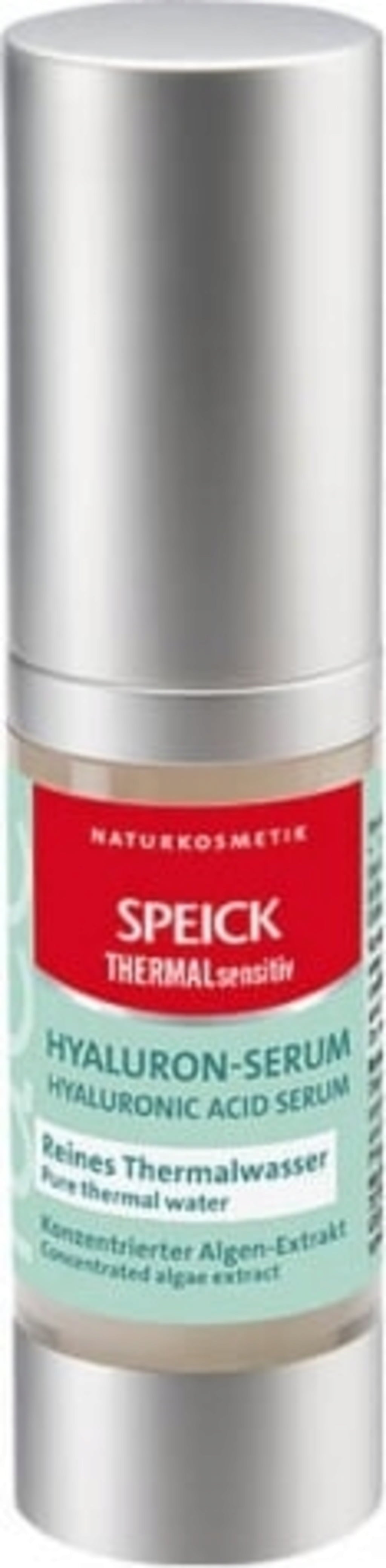 SPEICK THERMALsensitiv Siero all'Acido Ialuronico 15 ml per idratazione intensa e pelle sensibile, con aloe vera e alghe, packaging sostenibile VeroBelloBio